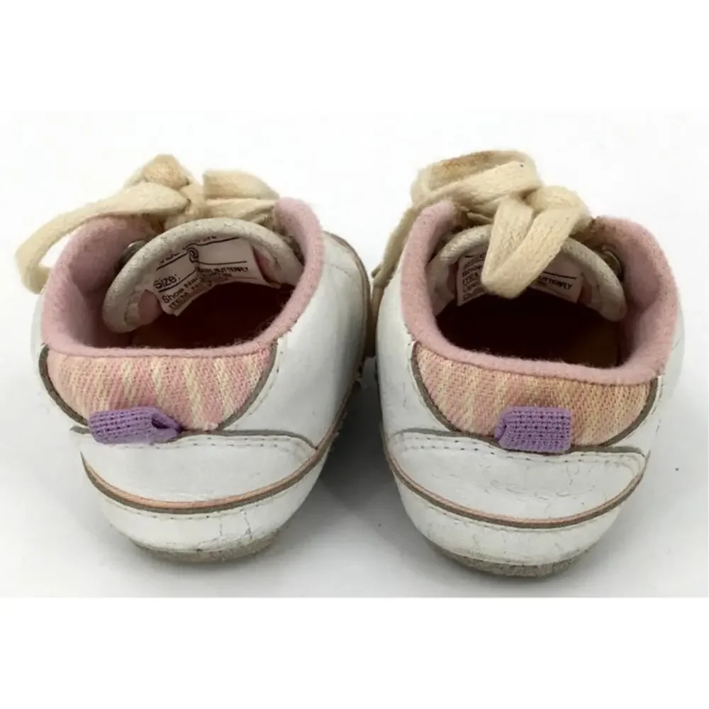 Vintage 90s OshKosh Baby Butterfly Leather Crib Shoes Size 0 Newborn